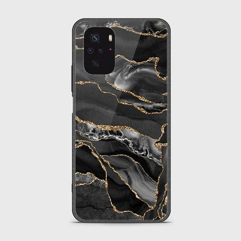 Xiaomi Redmi Note 10S Cover - Black Marble Series - HQ Ultra Shine Premium Infinity Glass Soft Silicon Borders Case SuccessActive