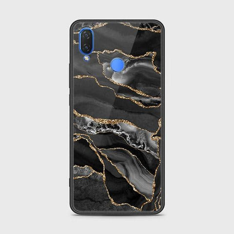 Honor 8C Cover - Black Marble Series - HQ Ultra Shine Premium Infinity Glass Soft Silicon Borders Case