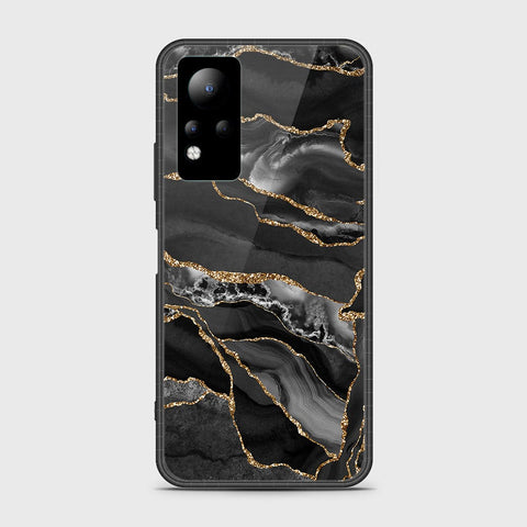 Infinix Note 11 Cover- Black Marble Series - HQ Ultra Shine Premium Infinity Glass Soft Silicon Borders Case