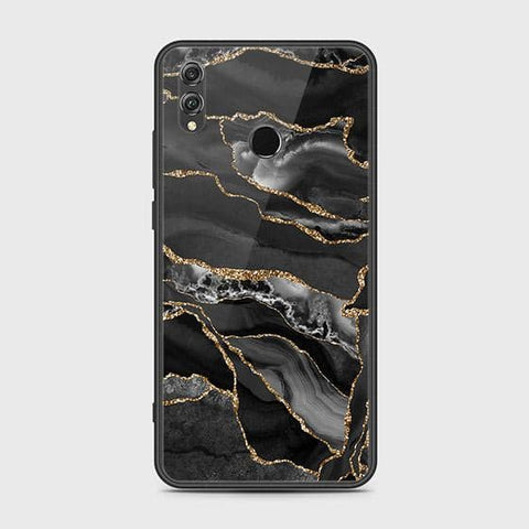 Huawei Honor 8X Cover - Black Marble Series - HQ Ultra Shine Premium Infinity Glass Soft Silicon Borders Case