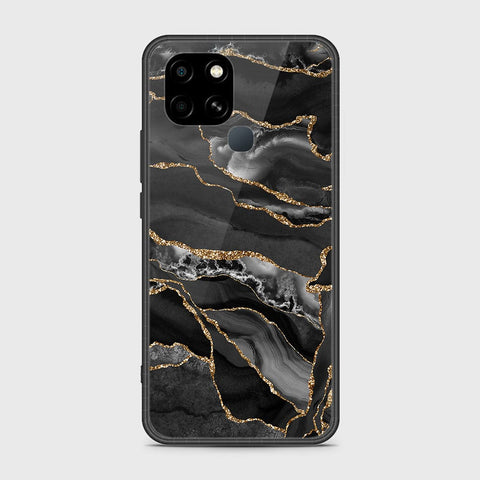 Infinix Smart 6 Cover- Black Marble Series - HQ Ultra Shine Premium Infinity Glass Soft Silicon Borders Case