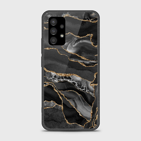 Samsung Galaxy A23 Cover- Black Marble Series - HQ Ultra Shine Premium Infinity Glass Soft Silicon Borders Case