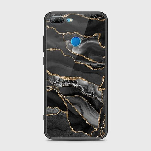 Huawei Honor 9 Lite Cover - Black Marble Series - HQ Ultra Shine Premium Infinity Glass Soft Silicon Borders Case