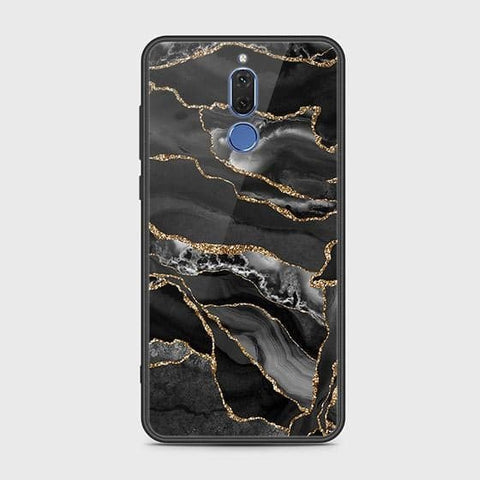 Huawei Mate 10 Lite Cover - Black Marble Series - HQ Ultra Shine Premium Infinity Glass Soft Silicon Borders Case