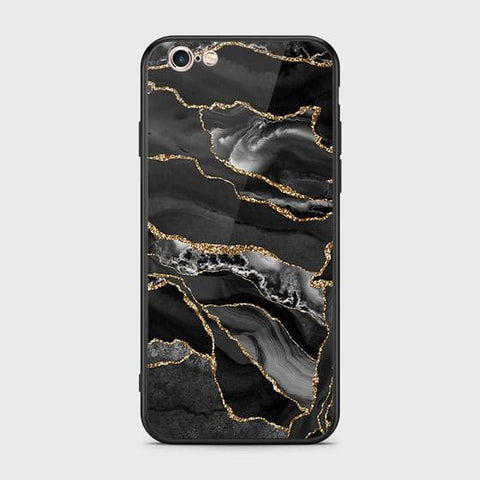 iPhone 6S / 6 Cover - Black Marble Series - HQ Ultra Shine Premium Infinity Glass Soft Silicon Borders Case