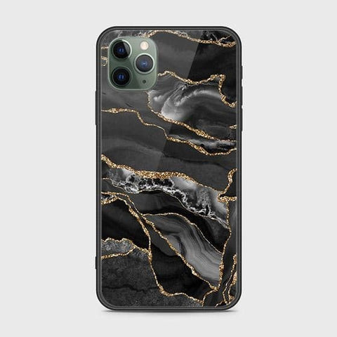 iPhone 11 Pro Max Cover - Black Marble Series - HQ Ultra Shine Premium Infinity Glass Soft Silicon Borders Case