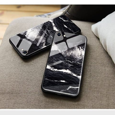 iPhone 13 Mini Cover- Black Marble Series - HQ Ultra Shine Premium Infinity Glass Soft Silicon Borders Case