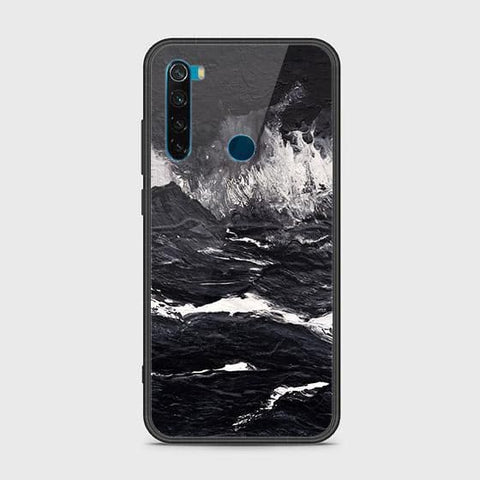 Xiaomi Redmi Note 8 Cover - Black Marble Series - HQ Ultra Shine Premium Infinity Glass Soft Silicon Borders Case