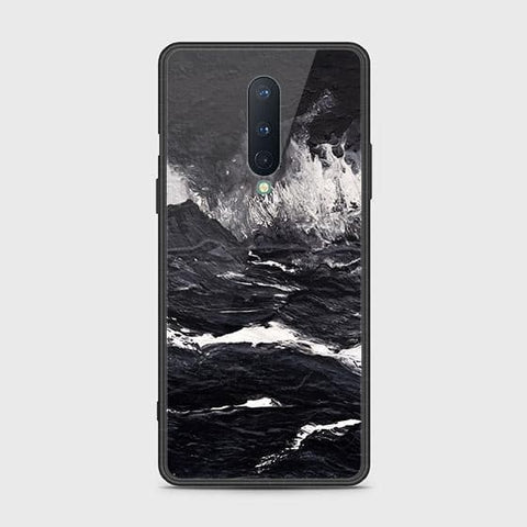 OnePlus 8 4G Cover - Black Marble Series - HQ Ultra Shine Premium Infinity Glass Soft Silicon Borders Case