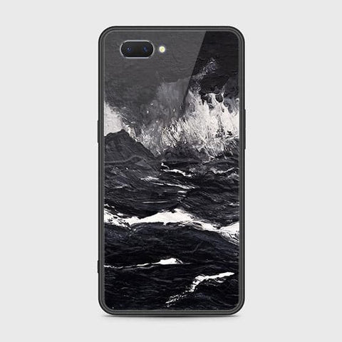 Oppo A5 Cover - Black Marble Series - HQ Ultra Shine Premium Infinity Glass Soft Silicon Borders Case