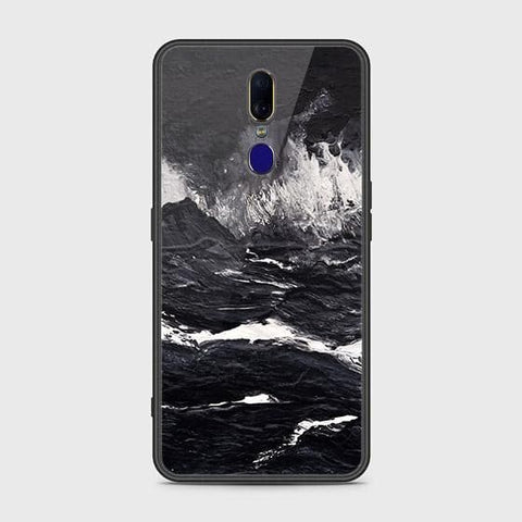 Oppo F11 Cover - Black Marble Series - HQ Ultra Shine Premium Infinity Glass Soft Silicon Borders Case