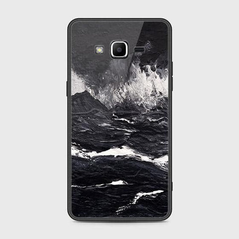 Samsung Galaxy J2 Prime Cover - Black Marble Series - HQ Ultra Shine Premium Infinity Glass Soft Silicon Borders Case