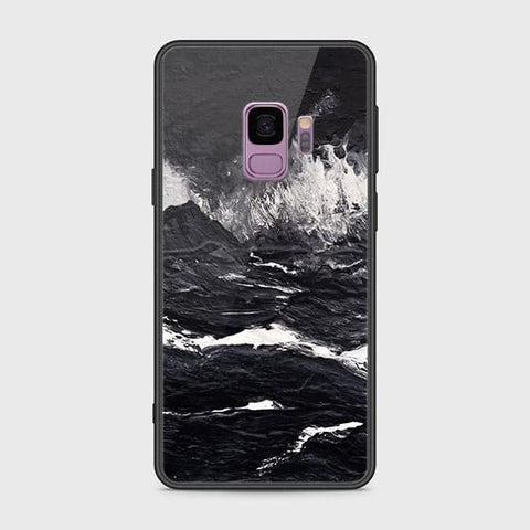 Samsung Galaxy S9 Cover - Black Marble Series - HQ Ultra Shine Premium Infinity Glass Soft Silicon Borders Case