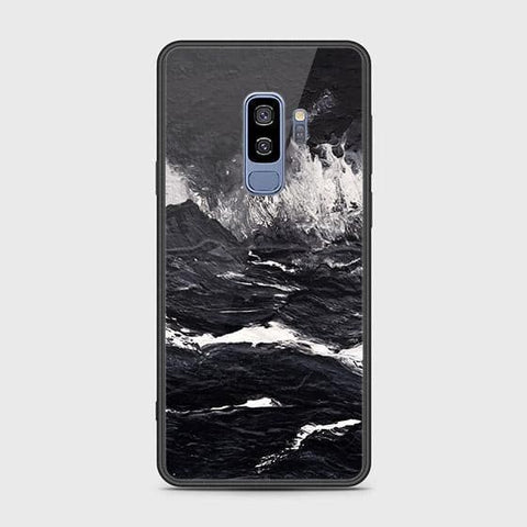 Samsung Galaxy S9 Plus Cover - Black Marble Series - HQ Ultra Shine Premium Infinity Glass Soft Silicon Borders Case