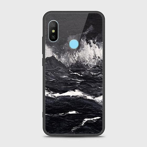 Xiaomi Mi A2 Lite Cover - Black Marble Series - HQ Ultra Shine Premium Infinity Glass Soft Silicon Borders Case