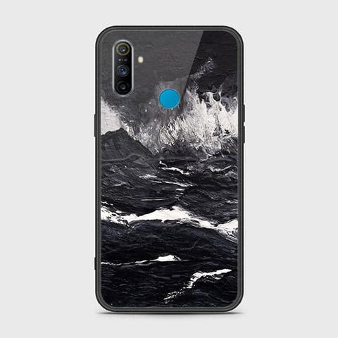 Realme C3 Cover - Black Marble Series - HQ Ultra Shine Premium Infinity Glass Soft Silicon Borders Case