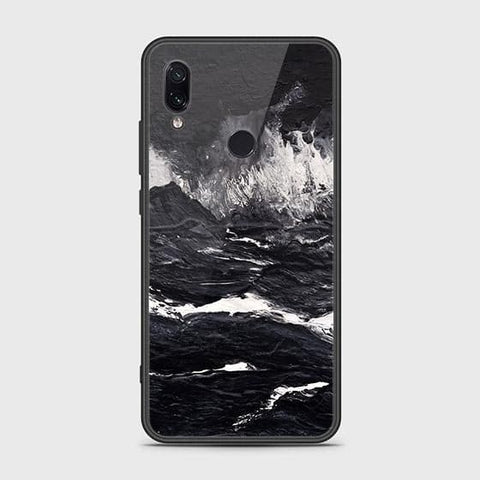 Xiaomi Redmi Note 7 Cover - Black Marble Series - HQ Ultra Shine Premium Infinity Glass Soft Silicon Borders Case