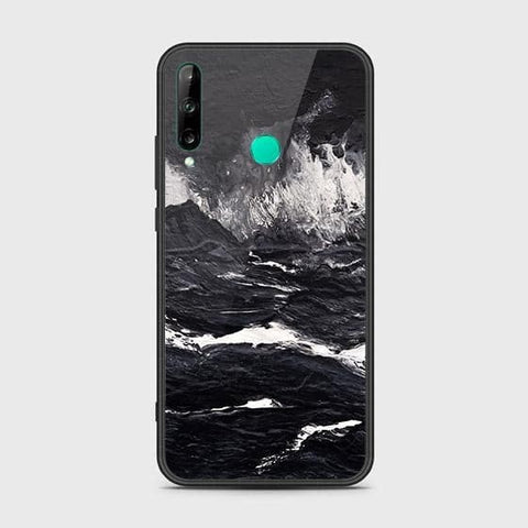 Huawei P40 lite E Cover - Black Marble Series - HQ Ultra Shine Premium Infinity Glass Soft Silicon Borders Case