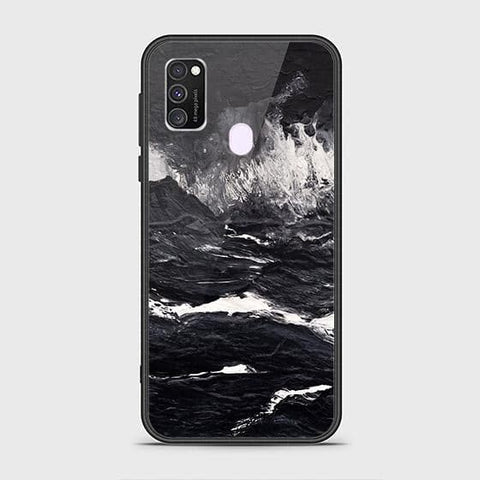 Samsung Galaxy M30s Cover - Black Marble Series - HQ Ultra Shine Premium Infinity Glass Soft Silicon Borders Case