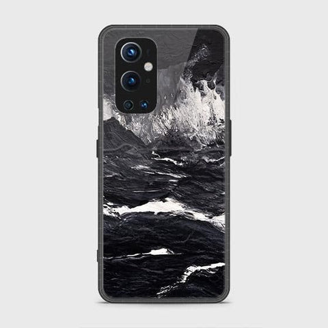 Oneplus 9 Pro Cover - Black Marble Series - HQ Ultra Shine Premium Infinity Glass Soft Silicon Borders Case SuccessActive