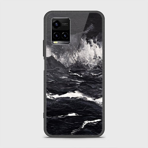 Vivo Y33T Cover - Black Marble Series - HQ Ultra Shine Premium Infinity Glass Soft Silicon Borders Case