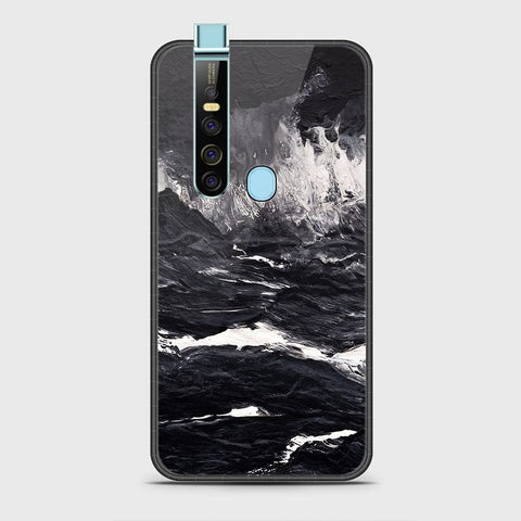 Tecno Camon 15 Pro Cover- Black Marble Series - HQ Ultra Shine Premium Infinity Glass Soft Silicon Borders Case