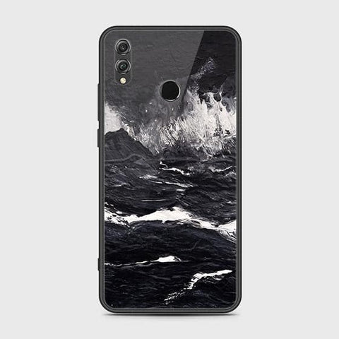 Huawei Honor 8X Cover - Black Marble Series - HQ Ultra Shine Premium Infinity Glass Soft Silicon Borders Case