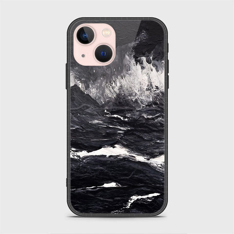 iPhone 14 Plus Cover- Black Marble Series - HQ Ultra Shine Premium Infinity Glass Soft Silicon Borders Case