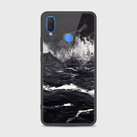 Huawei Nova 3 Cover - Black Marble Series - HQ Ultra Shine Premium Infinity Glass Soft Silicon Borders Case