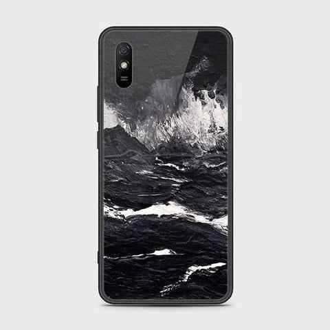 Xiaomi Redmi 9A Cover - Black Marble Series - HQ Ultra Shine Premium Infinity Glass Soft Silicon Borders Case