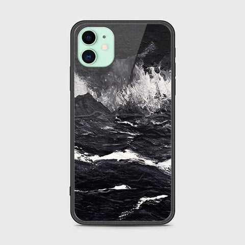 iPhone 11 Cover - Black Marble Series - HQ Ultra Shine Premium Infinity Glass Soft Silicon Borders Case