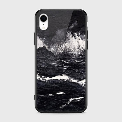 iPhone XR Cover - Black Marble Series - HQ Ultra Shine Premium Infinity Glass Soft Silicon Borders Case