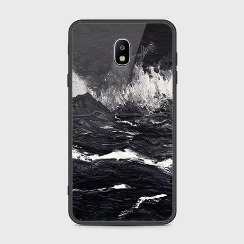 Samsung Galaxy J4 2018 Cover - Black Marble Series - HQ Ultra Shine Premium Infinity Glass Soft Silicon Borders Case