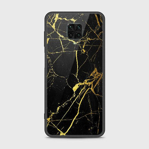 Xiaomi Redmi Note 9 Pro Cover - Black Marble Series - HQ Ultra Shine Premium Infinity Glass Soft Silicon Borders Case