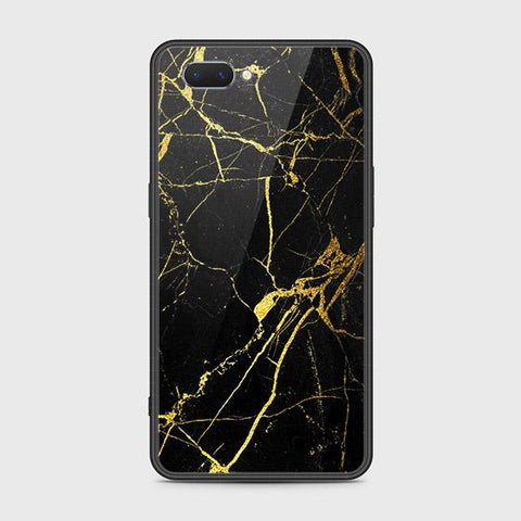 Oppo A12e Cover - Black Marble Series - HQ Ultra Shine Premium Infinity Glass Soft Silicon Borders Case