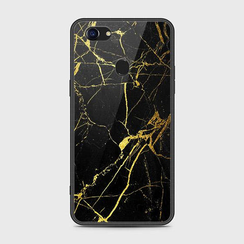 Oppo F5 Cover - Black Marble Series - HQ Ultra Shine Premium Infinity Glass Soft Silicon Borders Case