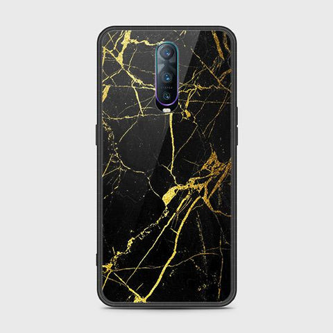 OPPO R17 Pro Cover - Black Marble Series - HQ Ultra Shine Premium Infinity Glass Soft Silicon Borders Case