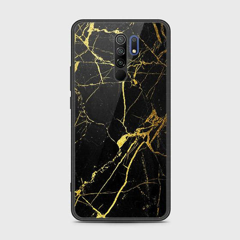 Xiaomi Redmi 9 Prime Cover - Black Marble Series - HQ Ultra Shine Premium Infinity Glass Soft Silicon Borders Case