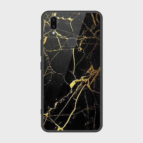 Vivo Y85 Cover - Black Marble Series - HQ Ultra Shine Premium Infinity Glass Soft Silicon Borders Case