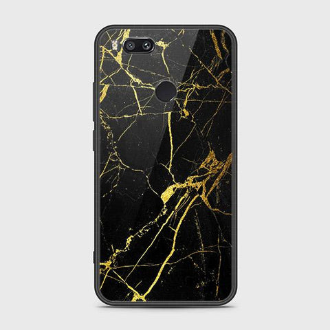 Xiaomi Mi A1 / Mi 5X Cover - Black Marble Series - HQ Ultra Shine Premium Infinity Glass Soft Silicon Borders Case