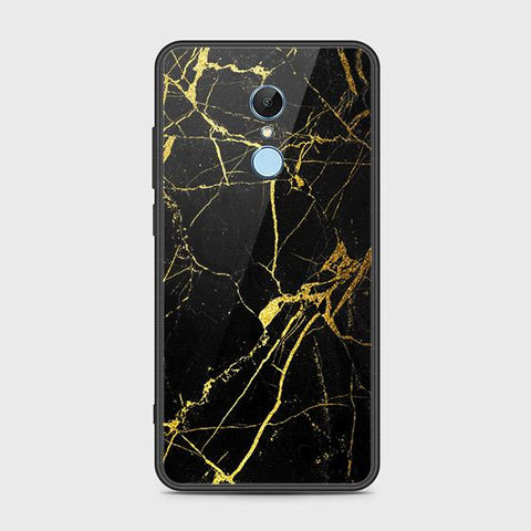 Xiaomi Redmi 5 Cover - Black Marble Series - HQ Ultra Shine Premium Infinity Glass Soft Silicon Borders Case