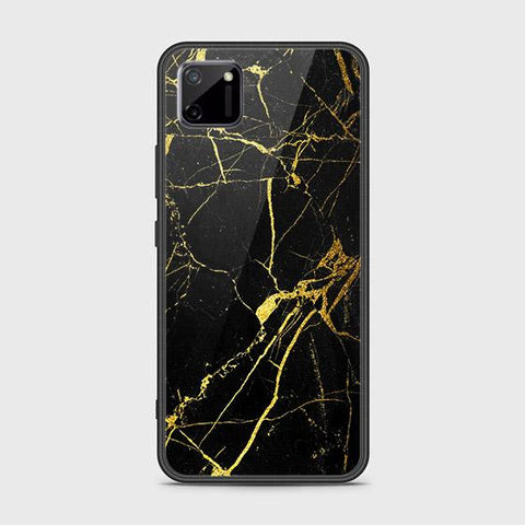 Realme C11 Cover - Black Marble Series - HQ Ultra Shine Premium Infinity Glass Soft Silicon Borders Case