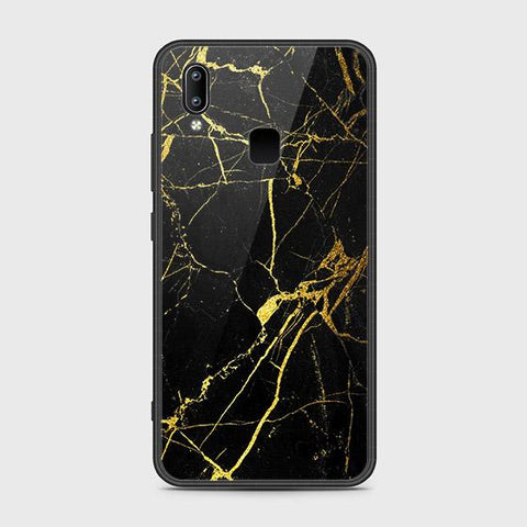 Vivo Y95 Cover - Black Marble Series - HQ Ultra Shine Premium Infinity Glass Soft Silicon Borders Case