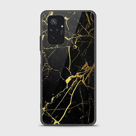 Xiaomi Redmi Note 10 Pro Max Cover - Black Marble Series - HQ Ultra Shine Premium Infinity Glass Soft Silicon Borders Case SuccessActive