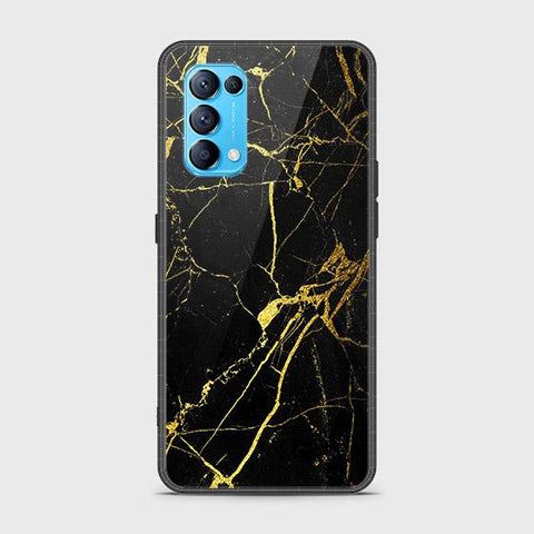 Oppo Reno 5 5G Cover - Black Marble Series - HQ Ultra Shine Premium Infinity Glass Soft Silicon Borders Case SuccessActive