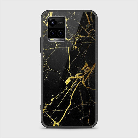 Vivo Y33T Cover - Black Marble Series - HQ Ultra Shine Premium Infinity Glass Soft Silicon Borders Case