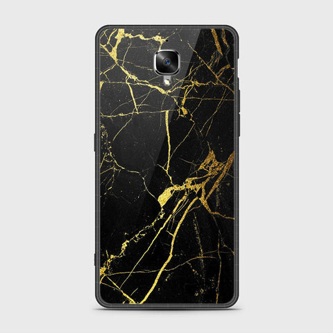 OnePlus 3 Cover- Black Marble Series - HQ Ultra Shine Premium Infinity Glass Soft Silicon Borders Case