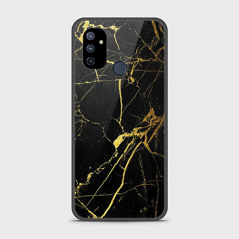 OnePlus Nord N100 Cover- Black Marble Series - HQ Ultra Shine Premium Infinity Glass Soft Silicon Borders Case