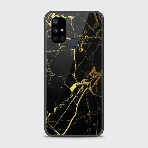 OnePlus Nord N10 5G Cover- Black Marble Series - HQ Ultra Shine Premium Infinity Glass Soft Silicon Borders Case