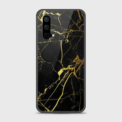 OnePlus Nord CE Cover- Black Marble Series - HQ Ultra Shine Premium Infinity Glass Soft Silicon Borders Case